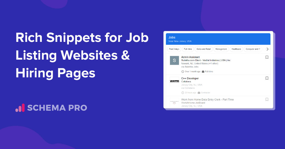 Job Posting Schema WordPress Plugin Schema Pro
