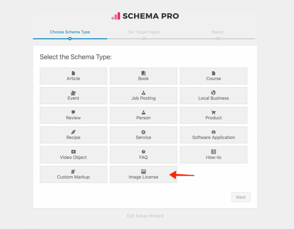 Choose schema image license