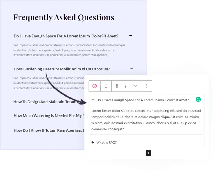 Faq user queries