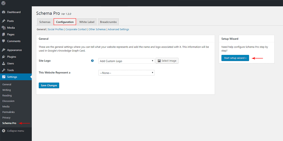 Configure Schema Pro with Setup Wizard - Schema Pro
