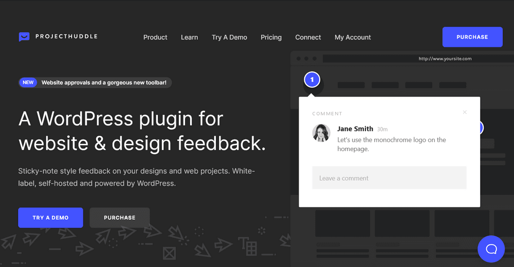 ProjectHuddle homepage