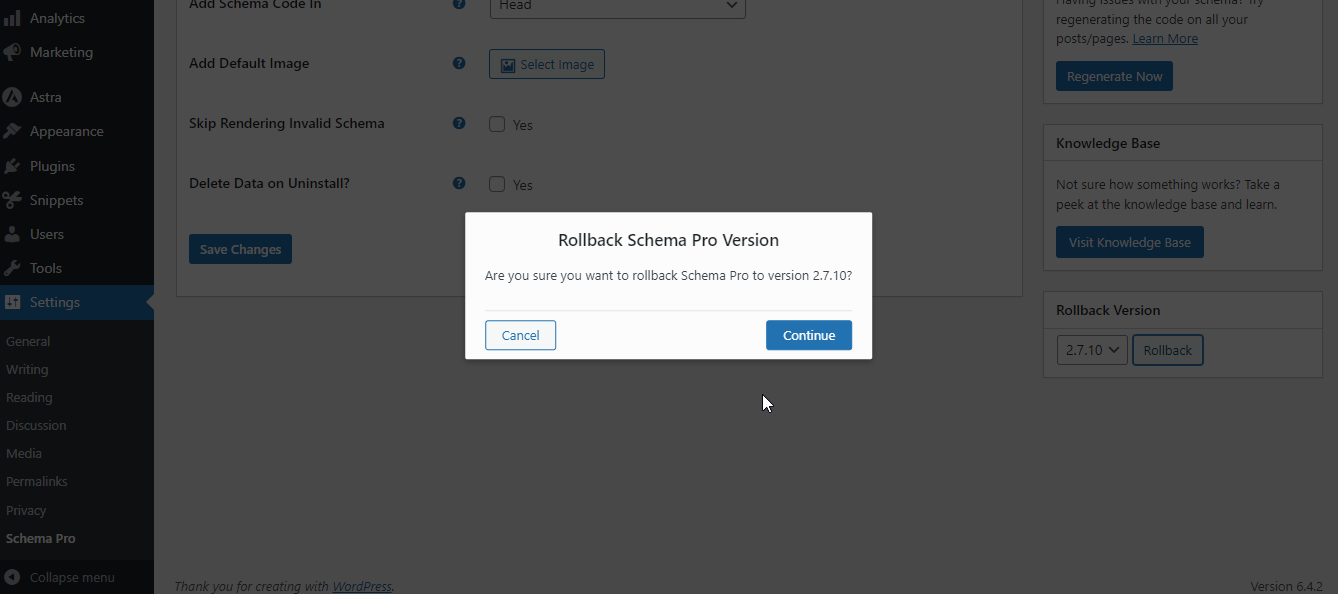 How to Rollback a Schema Pro Plugin to the Previous Version