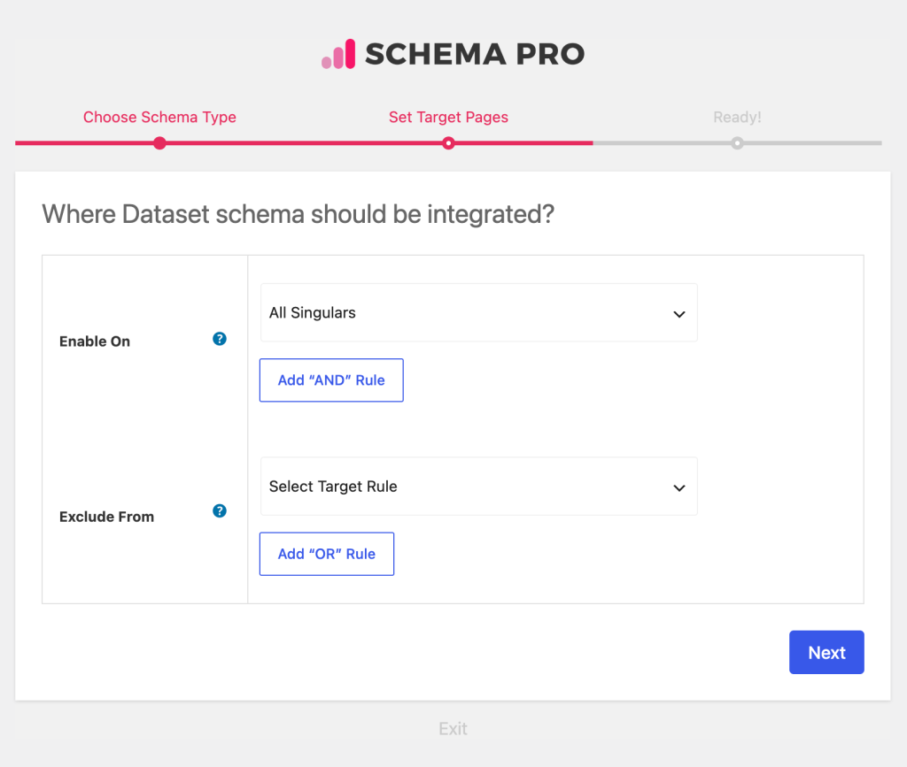 Schema Markup for a Dataset Page display conditions