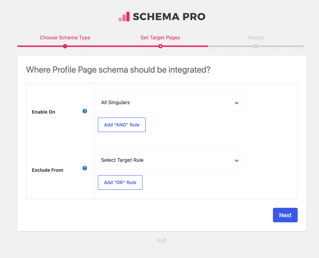 profile page schema